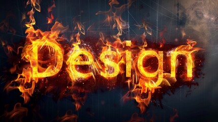 Fototapeta premium Fire Art and Creativity concept art poster.