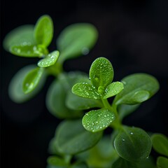 Macro shot of the tiny leaves of a Baby’s Tears (Soleirolia soleirolii) plant