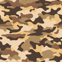 Naklejka premium Simple Camouflage seamless pattern in Brown. Military camouflage. illustration formats 4096 x 4096