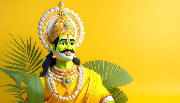 indien, staue, mahabali, bali, festival, feier, neu, close up, indisch, national, 3d, copy space, hintergrund, kunst, design, gelb, gr&uuml;n, fauna, sitzend, feiertag, feiern, kultur, golden, gold, siam, 