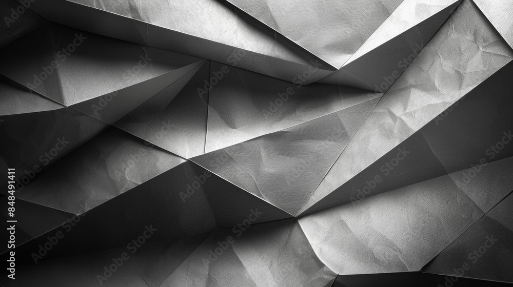 Canvas Prints a black and white image of paper with a lot of triangles
