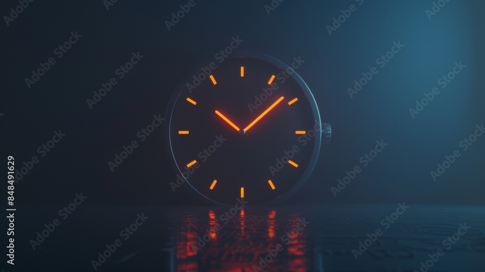 Aufkleber a clock with the hands on the numbers 3 and 9
