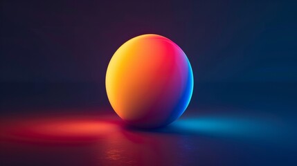 A glowing orange ball is on a dark background
