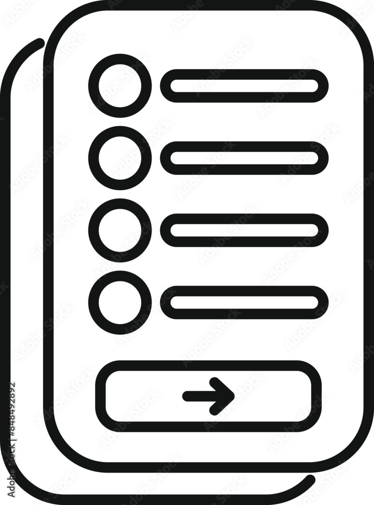 Poster online survey form showing checkboxes and next button for user experience research
