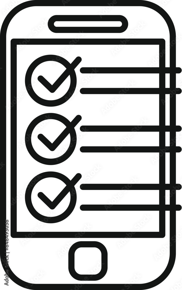 Poster smartphone is displaying a checklist with checked boxes, symbolizing completed tasks or goals