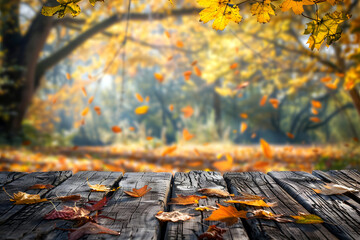 텍스트 복사 공간이 있는 가을 풍경