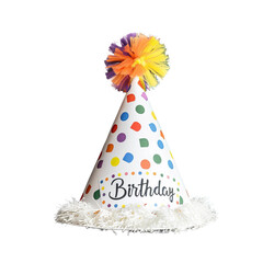 birthday hat isolated on white, PNG