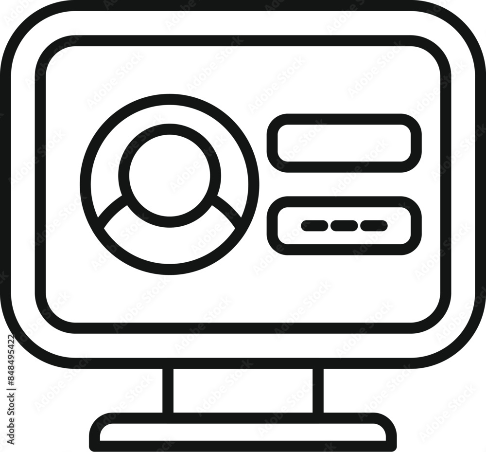 Poster computer screen displaying user profile with personal information, emphasizing online security and d