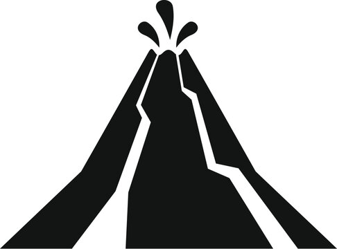 black volcano erupting graphic clip art preview