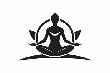 yoga logo icon silhouette