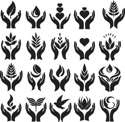set of hand icon vector illustration 