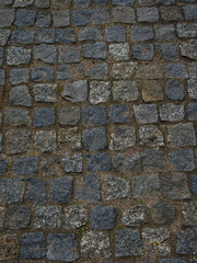 texture old paving stones on the road background