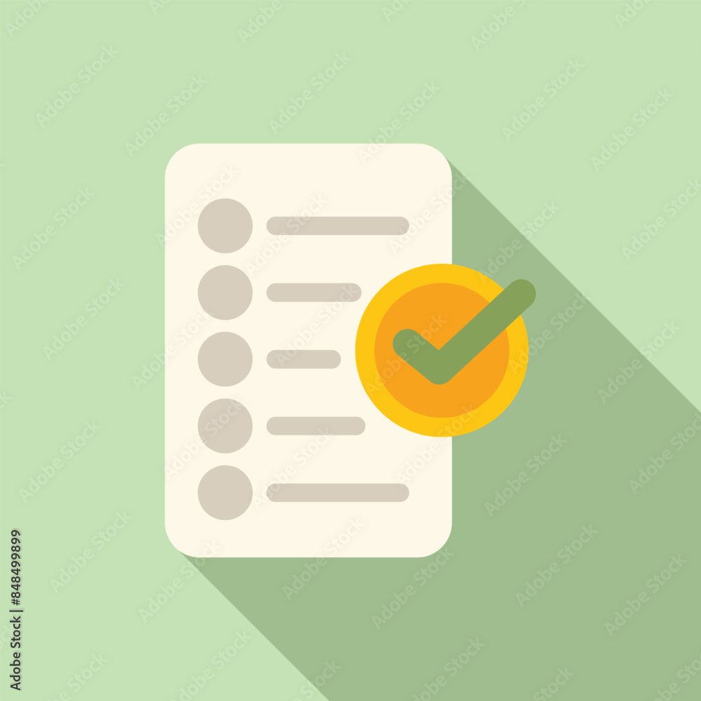 Poster checklist is displaying, representing the completion of tasks with a prominent checkmark symbol