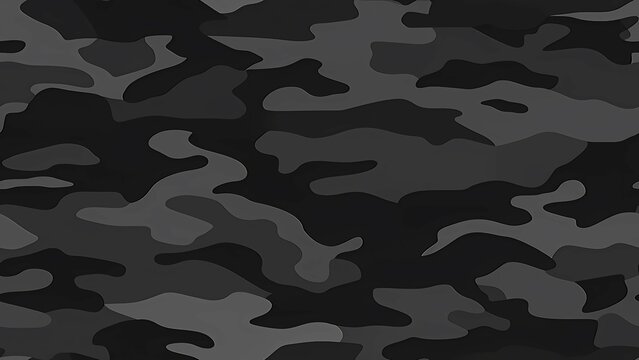 Simple Camouflage seamless pattern in Black. Military camouflage. illustration formats 4K UHD