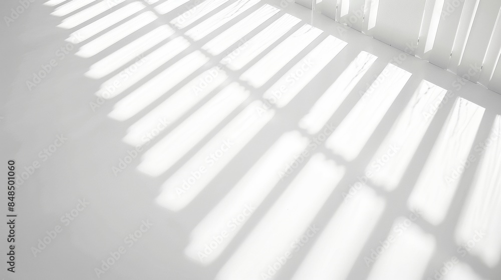 Poster the image is a white background with a window and a shadow cast on the floor