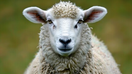 Sheep looking at the camera. Generative Ai