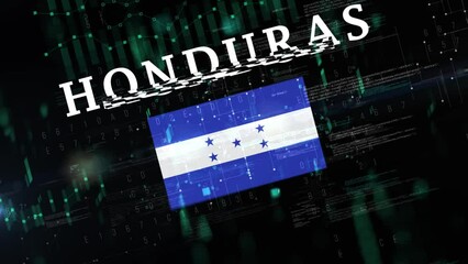 Honduras with Digital flag Intro - Powered by Adobe