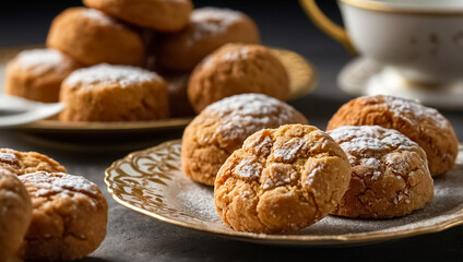 Fototapeta premium pastry amaretti cookies, Italian food