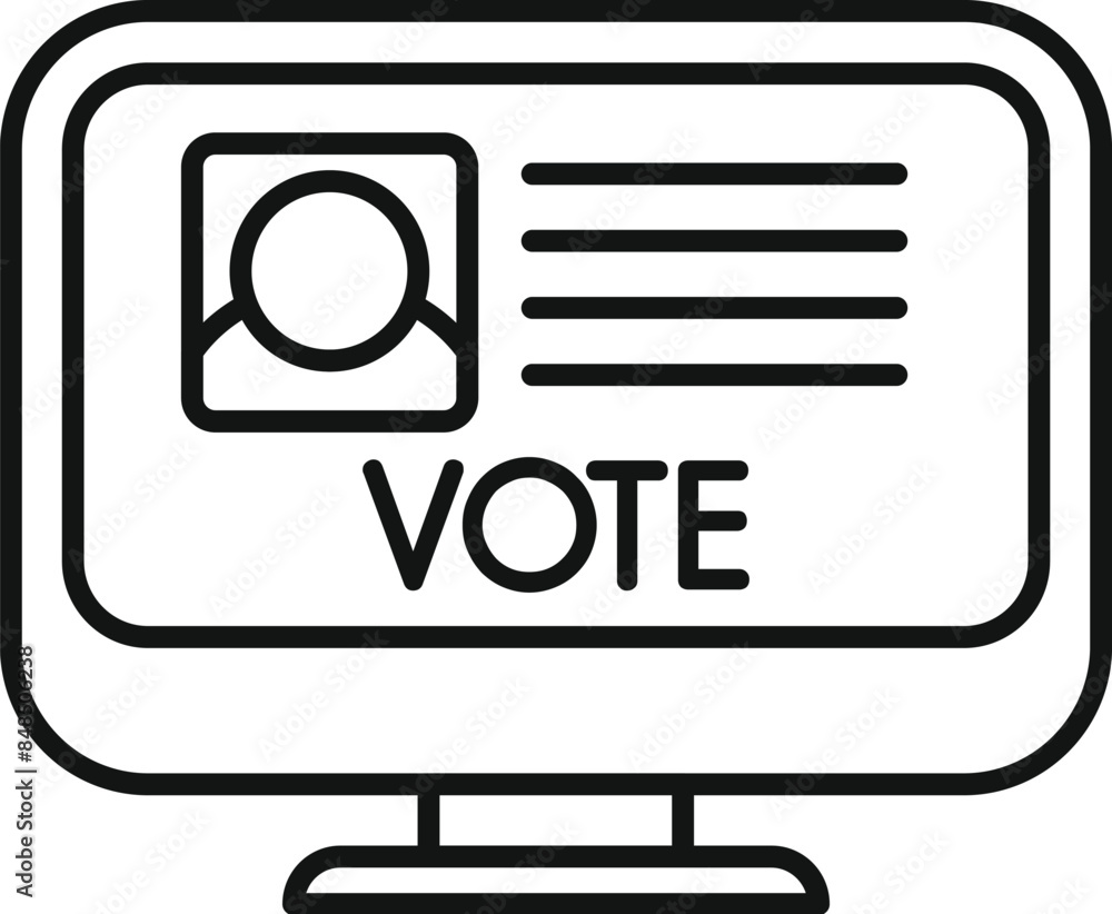 Poster online platform allowing users to cast their votes in an election, showing candidate information
