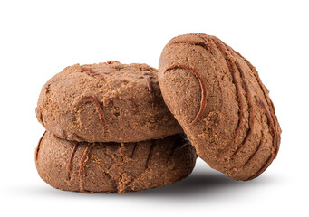 Cookies isolated on white background with clipping path