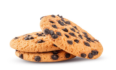 Cookies isolated on white background with clipping path