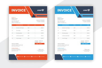 Customizable Invoice Layout with pdf, word, excel, doc, sheet, form, receipt, bill, print, subtotal, calculation, total, and variation bundle for your company
