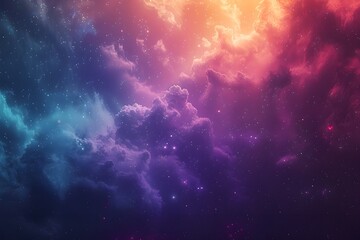 Fototapeta premium Big Bang colorful space galaxy fog cloud nebula. Universe science astronomy and stary night cosmos mockup background. Supernova concept wallpaper