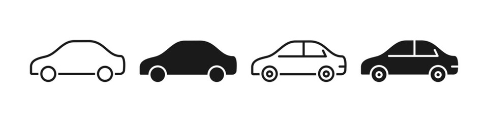 Car icon, symbol. Car view from side.Vehicle logotype. Vector