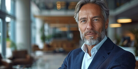 Fototapeta premium Confident Business Professional in Modern Office