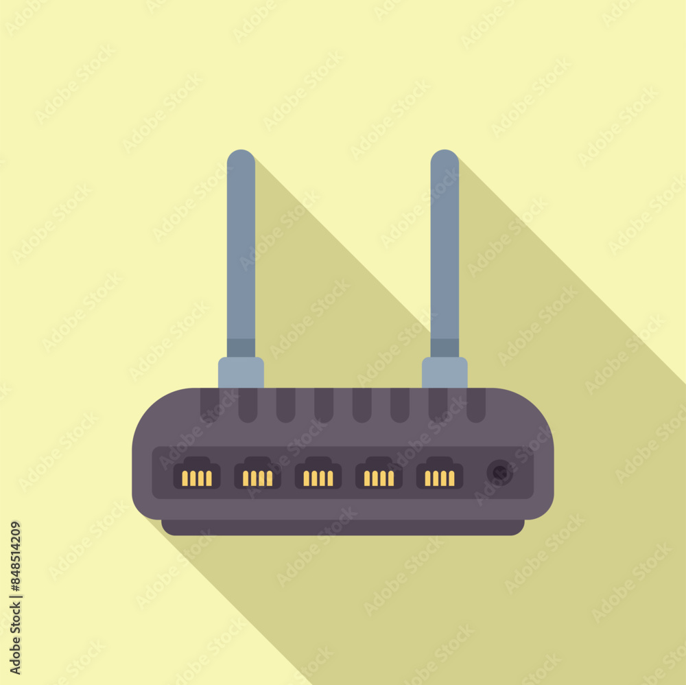 Aufkleber wireless router with multiple ethernet ports is providing internet access