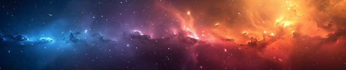 Fototapeta premium Big Bang colorful space galaxy fog cloud nebula. Universe science astronomy and stary night cosmos mockup background. Supernova concept wallpaper