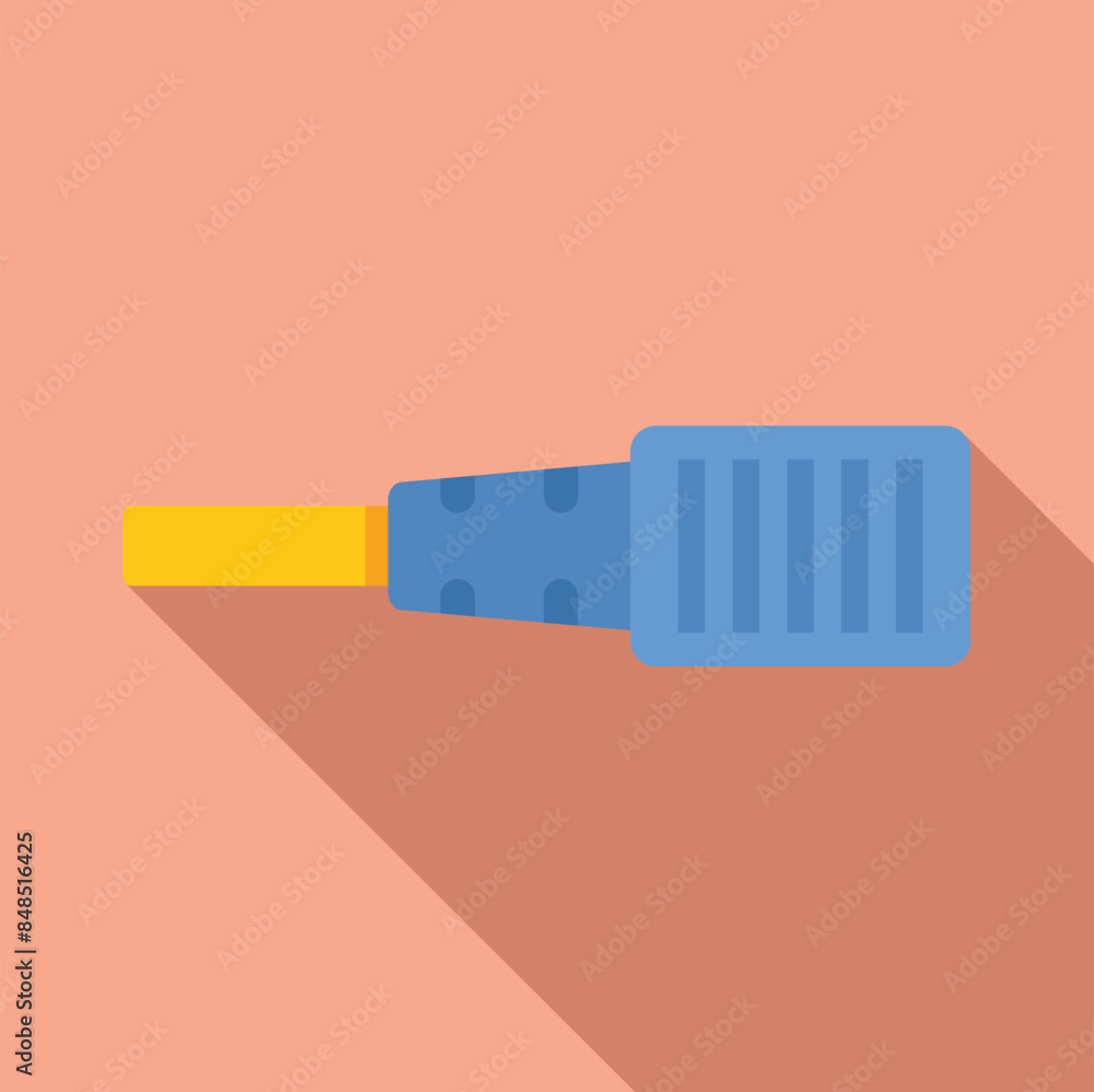 Poster internet connection concept with optical fiber cable plugging into network switch