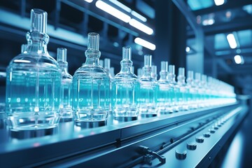 Tubes of Viles in laboratory production