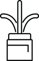 Reed diffuser spreading pleasant aroma in room icon