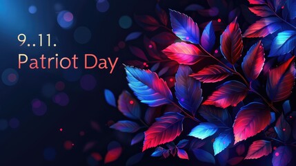 Tribute design: text 9.11. capturing essence of remembrance and patriotism, reflecting on significance of day, collective strength of a nation, patriot day, background, wallpaper, banner, copy space
