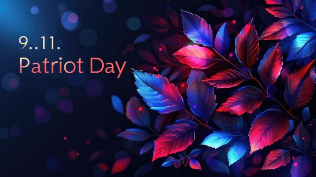 Tribute design: text 9.11. capturing essence of remembrance and patriotism, reflecting on significance of day, collective strength of a nation, patriot day, background, wallpaper, banner, copy space