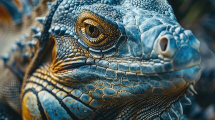 Fototapeta premium Close up photo of a untamed reptile