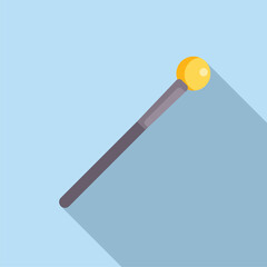 Icon with a long shadow illustrating the concept of a fire starter