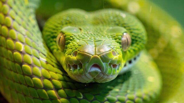 dangerous green snake