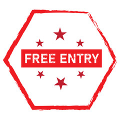 Free entry stamp. free entry vector on white background. grunge rubber stamp on free entry vector illustration.