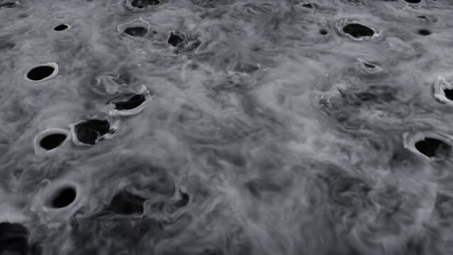 Bubbling surface of water, foam or bubbling smoke - VFX element - 4K PRO Res