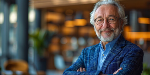 Mature Business Leader in a Stylish Office Setting