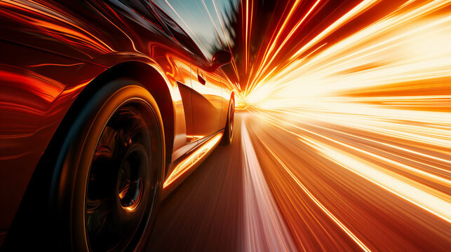 High Speed lights, motion trails