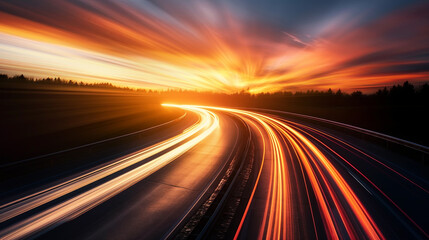 Obraz premium High Speed lights, motion trails