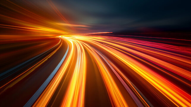 High Speed lights, motion trails