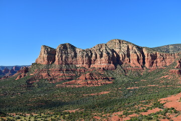 View of the mountainous desert landscape in Sedona, Arizona