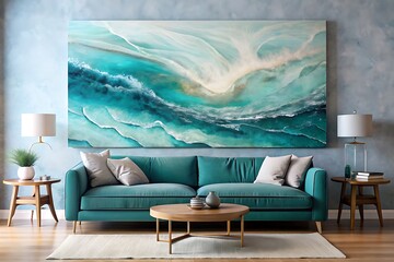 Coastal Teal Art and Furniture for a Tranquil Ocean Vibe