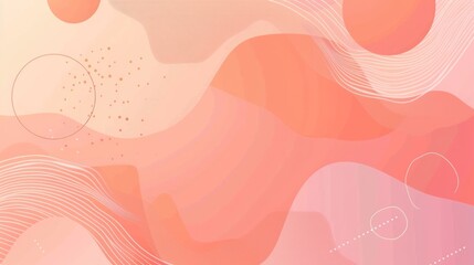 abstract, modern design background in pink peach color with wave