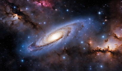 Obraz premium Infinite space full of stars and nebulae - Generative AI