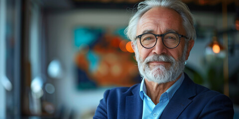 Obraz premium Portrait of Successful Senior Businessman